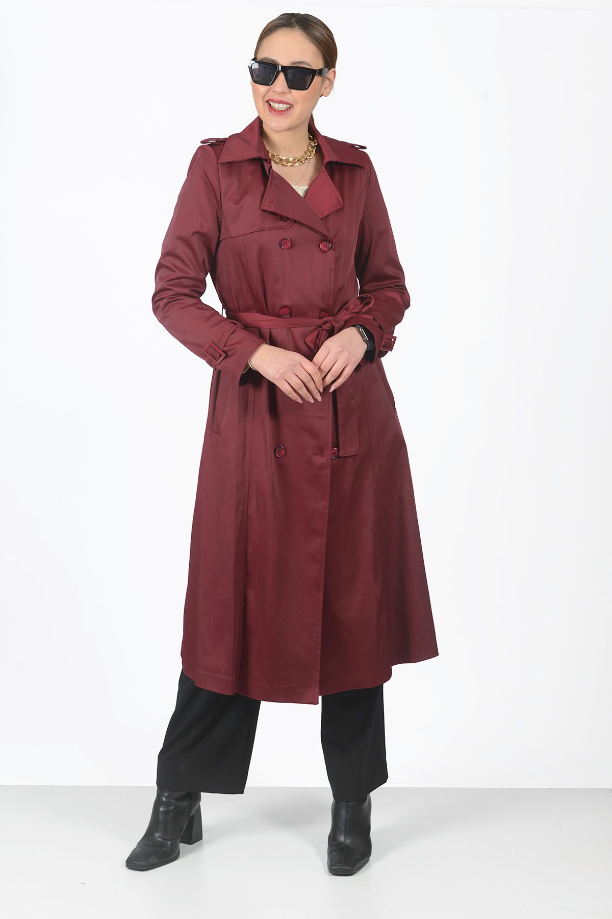 Red trench coat womens new arrivals