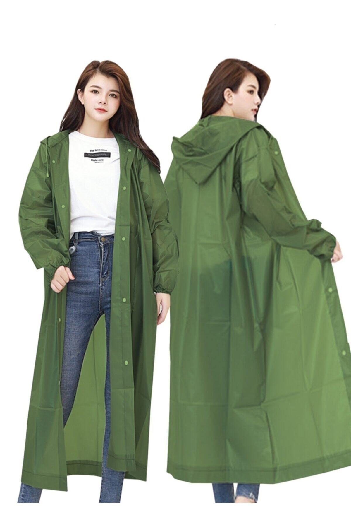 Genel Markalar Unisex Haki Eva Yağmurluk