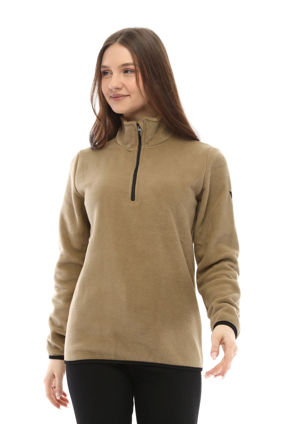 GHASSY CO.-غاسيكو. سترة نسائية نصف سحاب من الصوف 2