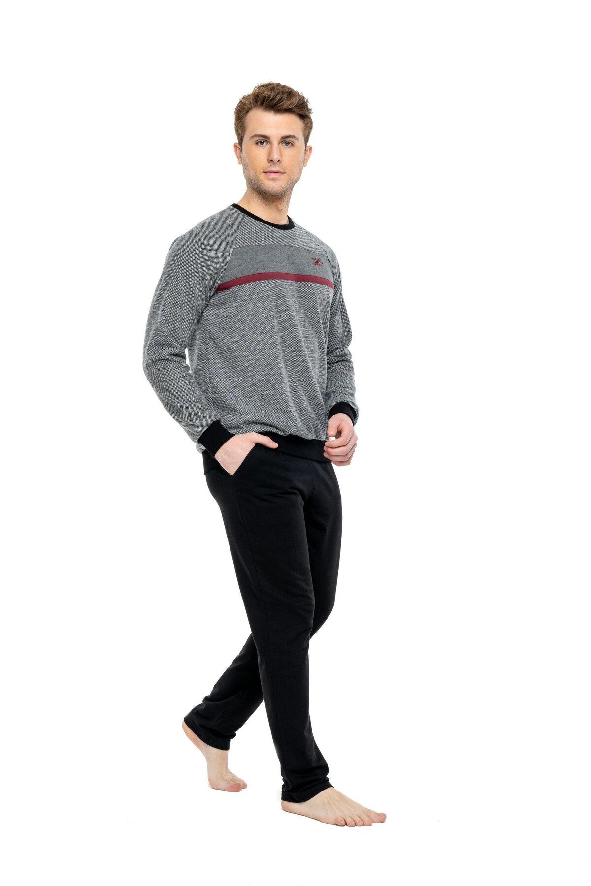 Mod Collection-3934 Men's Round Neck Pajama Set 1