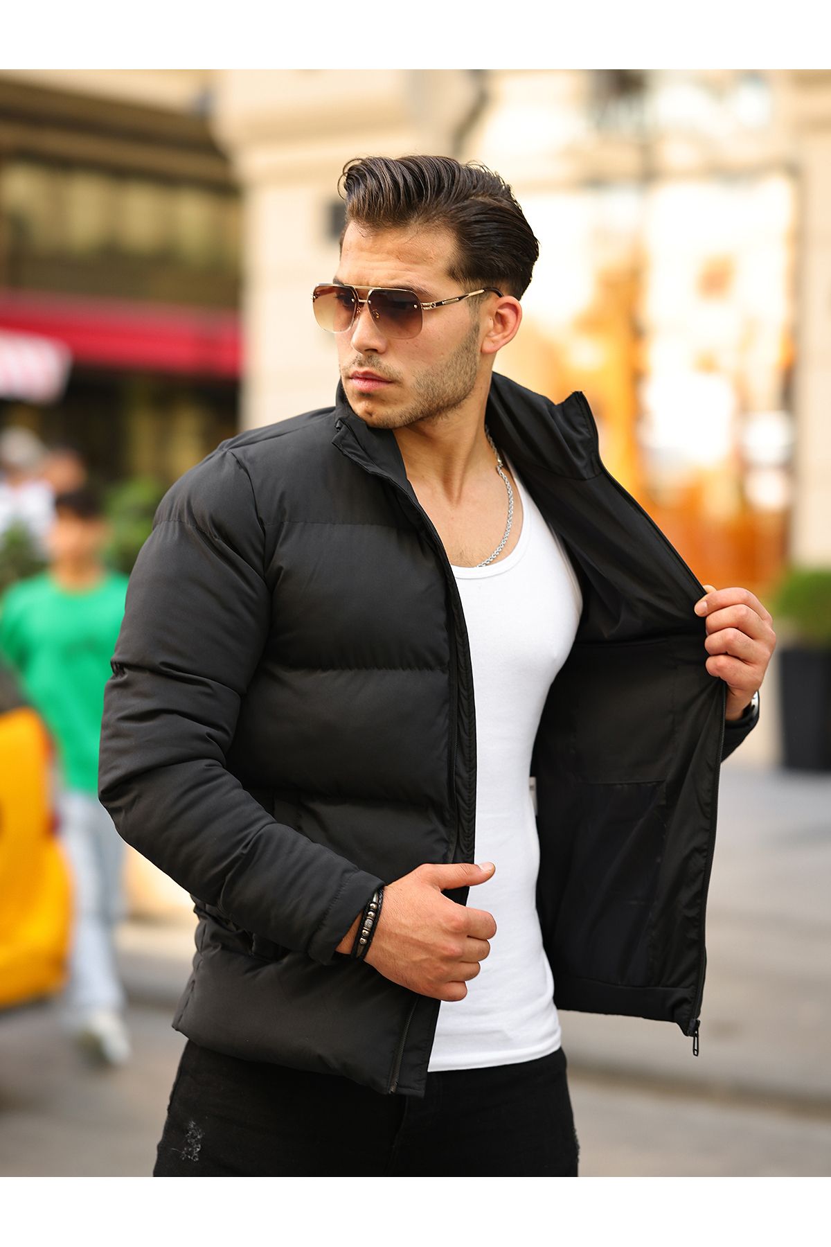 Muscle fit sales coat