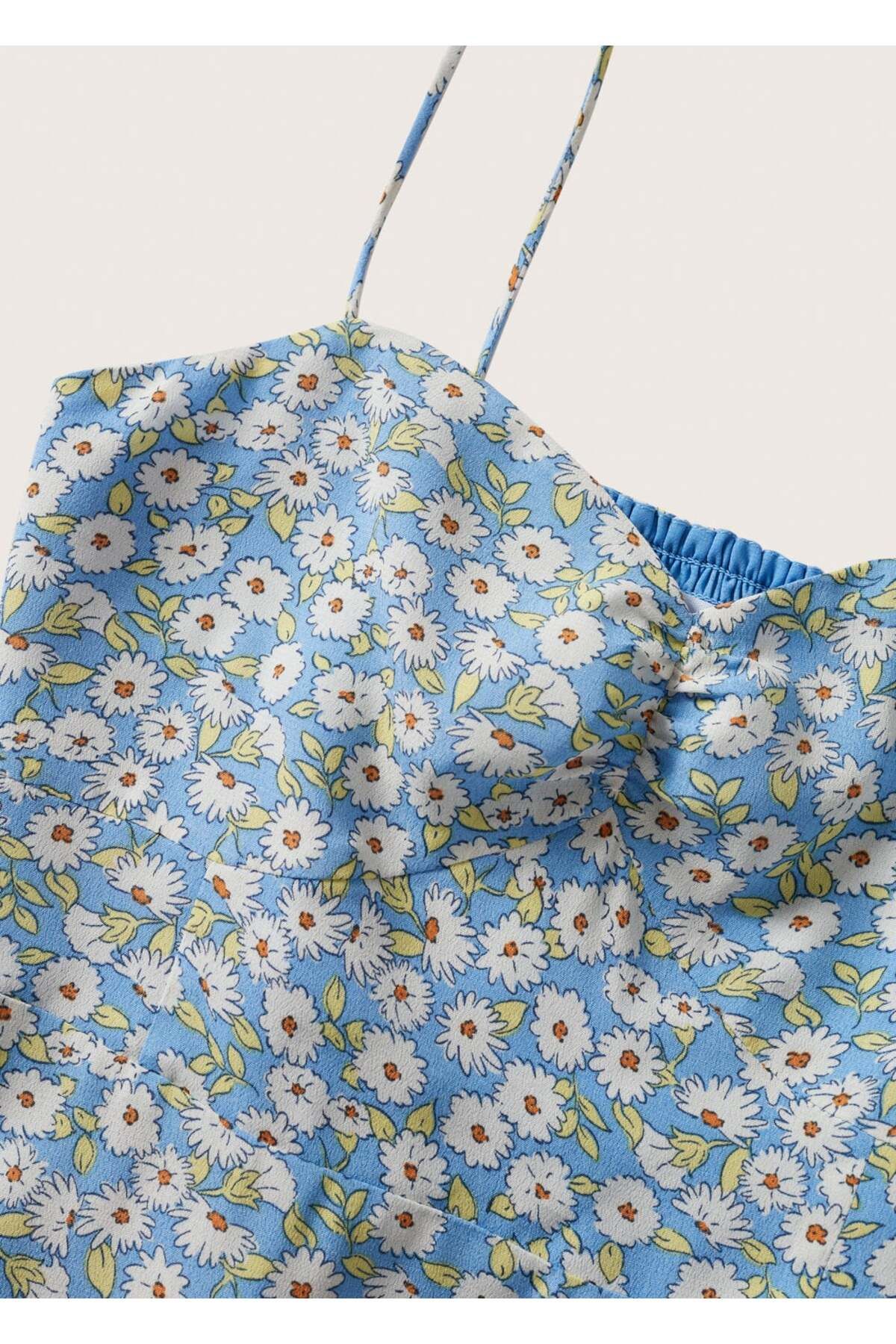 MANGO Woman-Rochie cu bretele cu model 6