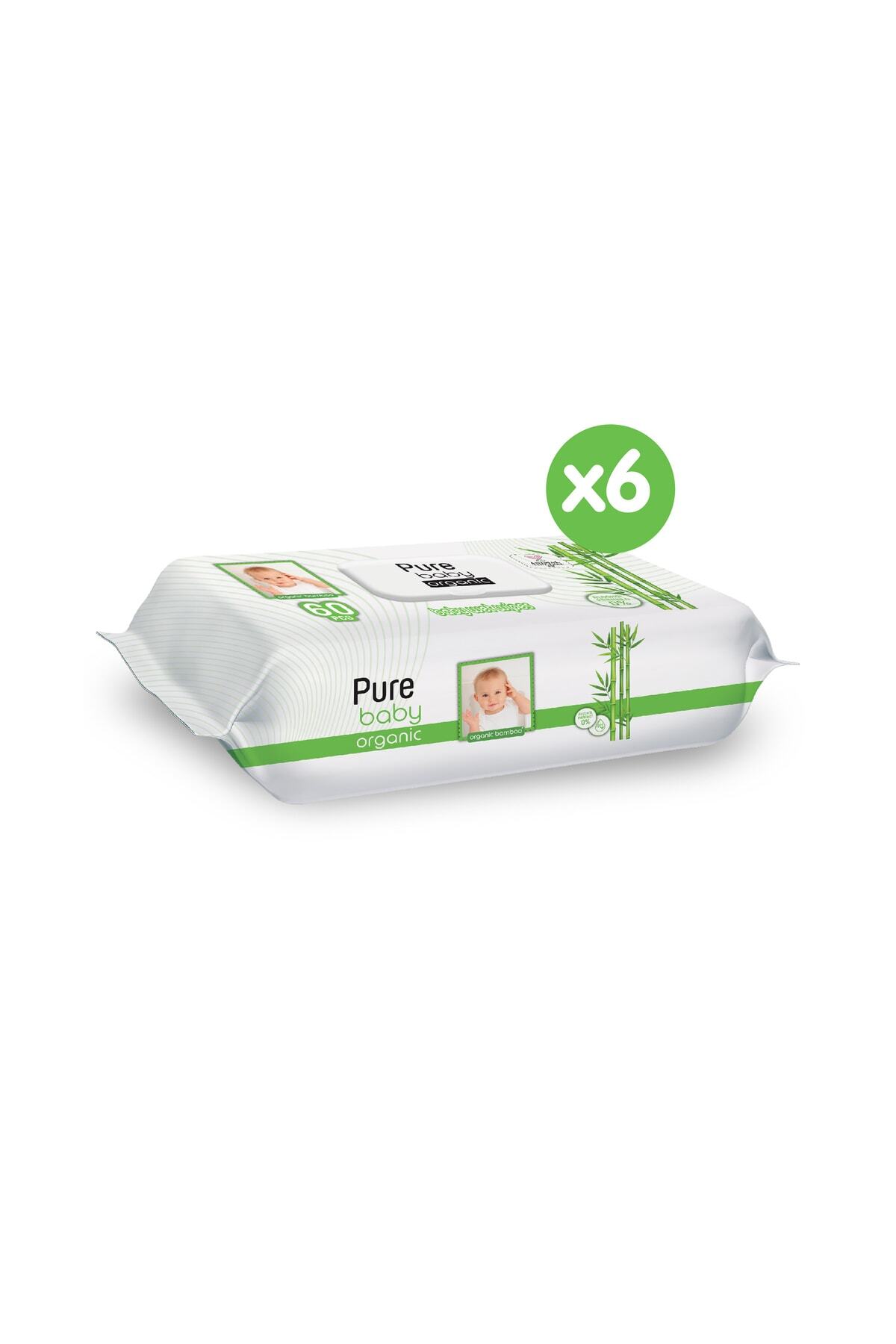 Pure Baby Organik Bambu Özlü Islak Havlu 6×60 (360 Yaprak) fotoğrafı 2 (önizleme)