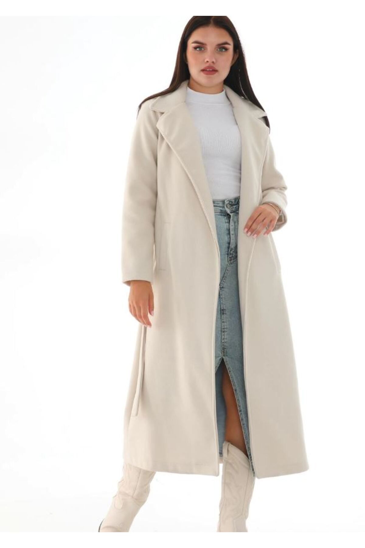 Lady Pixie Coat Beige Trendyol