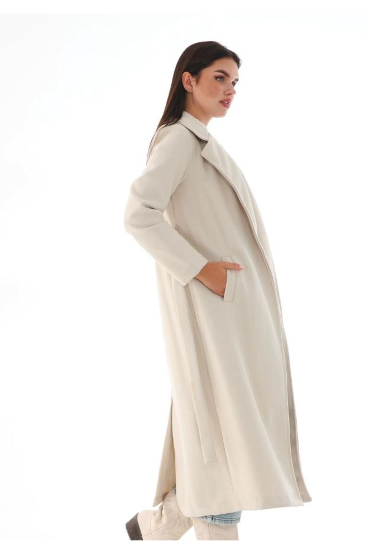 Lady Pixie Coat Beige Trendyol