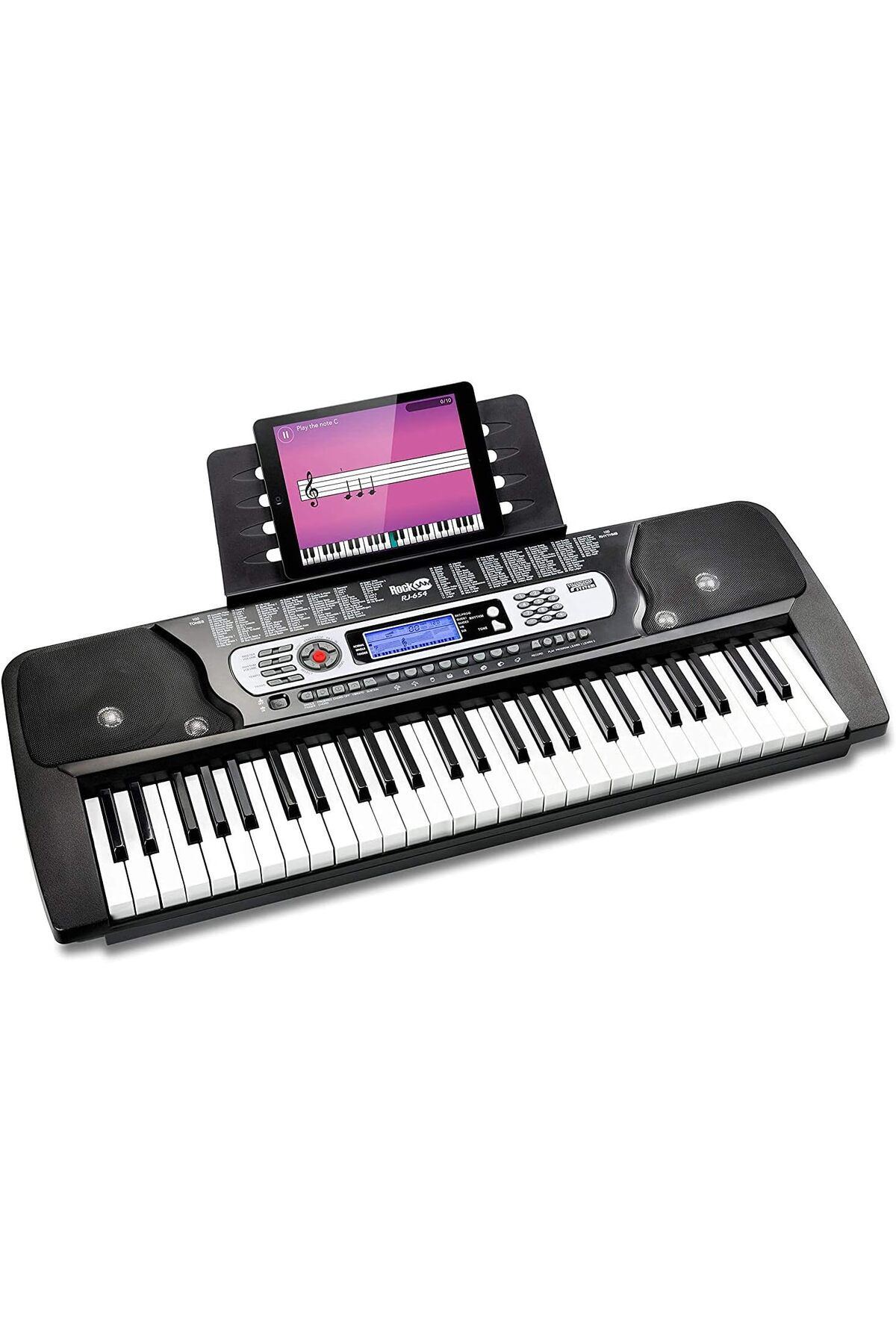 RockJam 54 Tuşlu Portatif Org, (İnteraktif LCD Ekran ve 30 Şarkılı