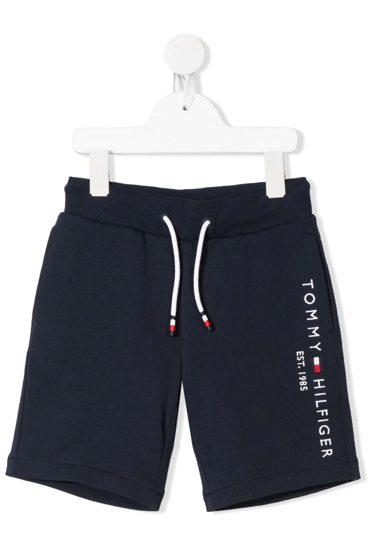 Tommy Hilfiger KIDS logo embroidered ORGANIC cotton shorts Trendyol