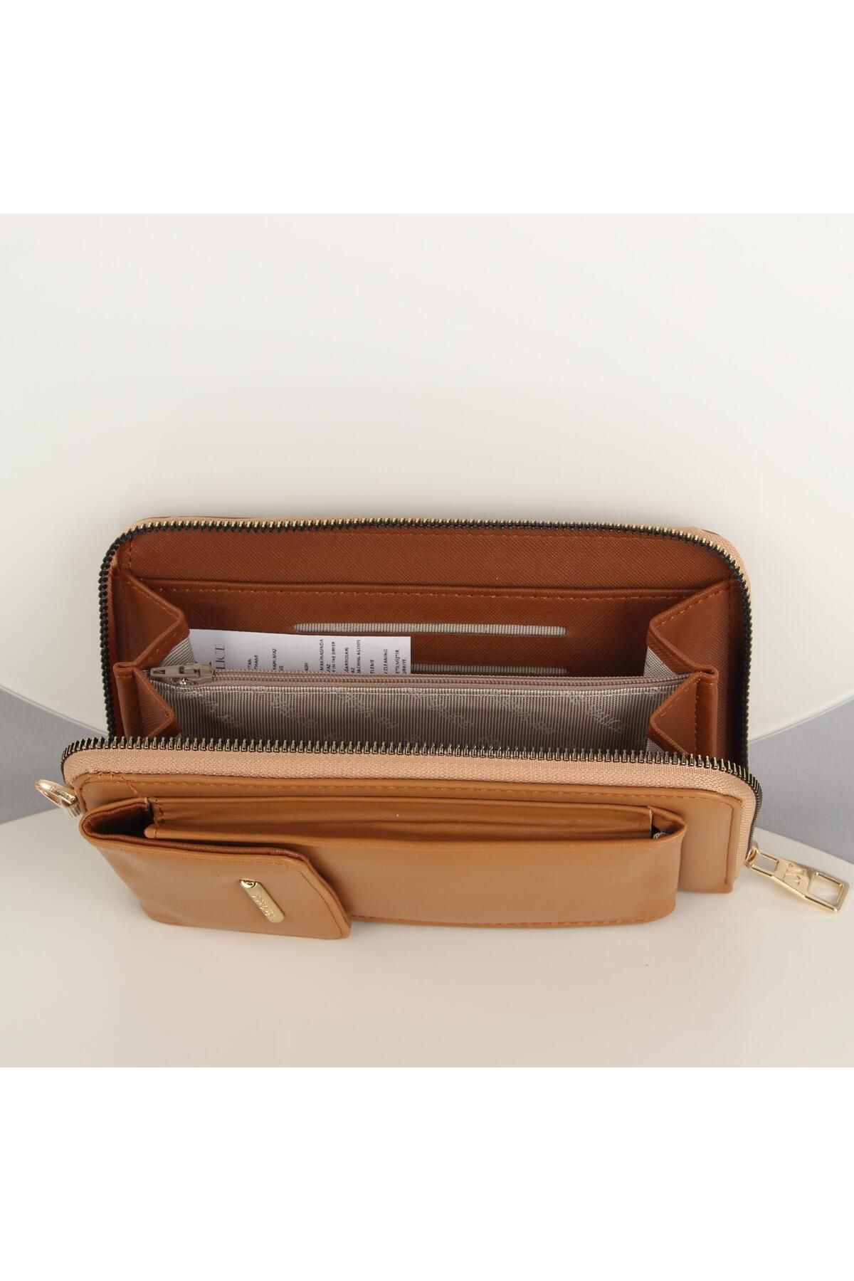 My Valice-My Valice Leather Crossbody Wallet and Card Holder Compartment Phone Bag 1617 Tan 5