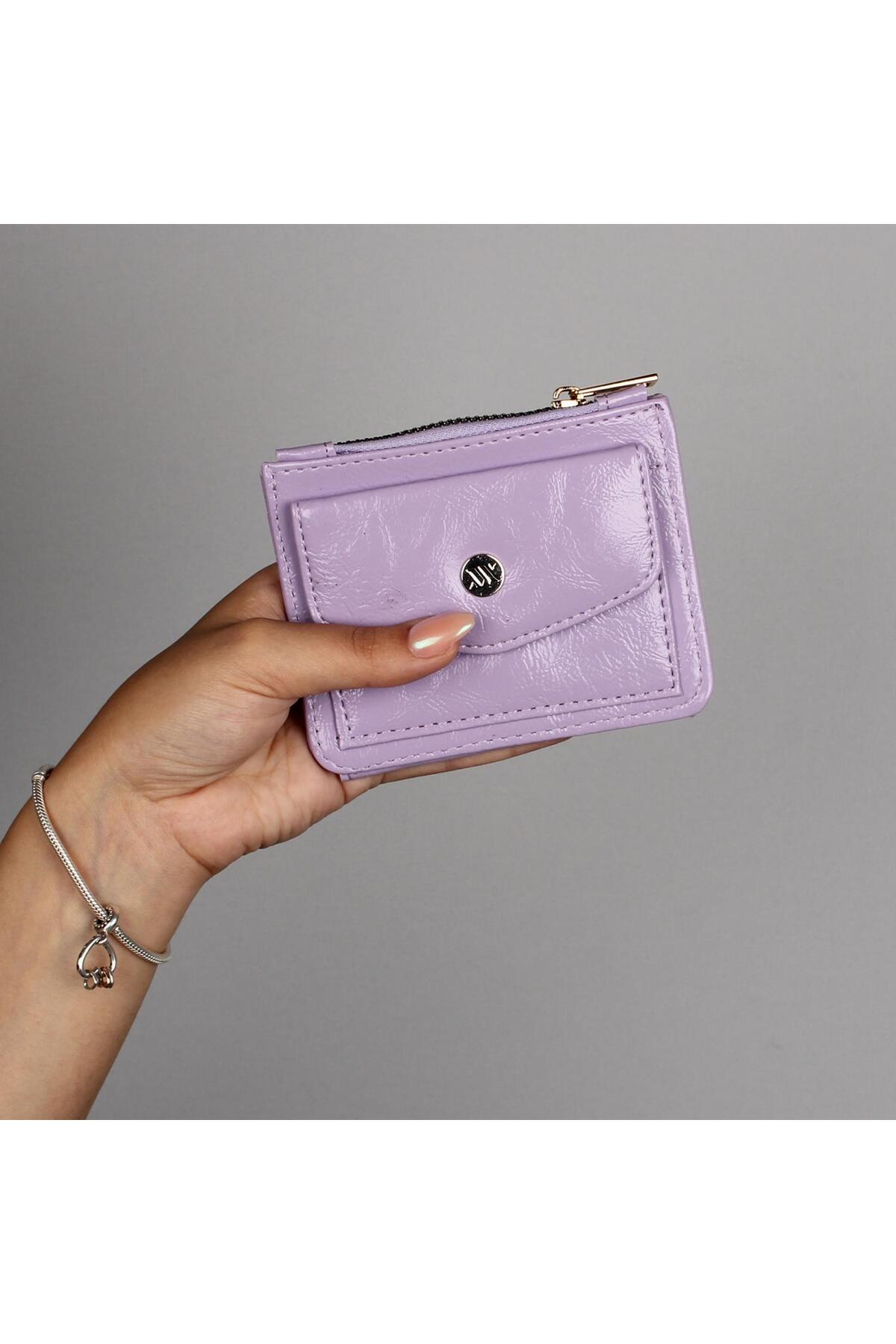 Women's Leather Wallet and Card Holder 1619 Lilac