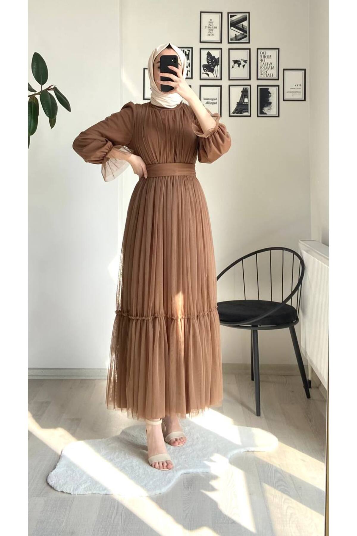 Tül Tesettür Elbise - Cym Butik