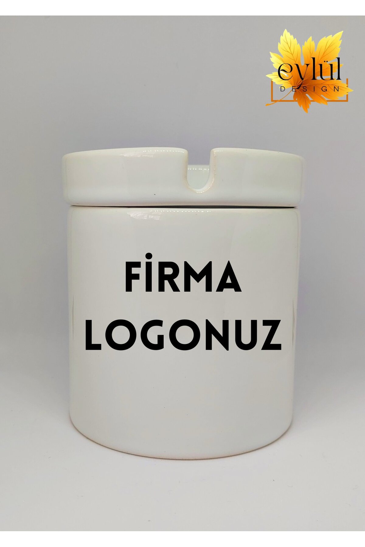 Your Company Custom Logo Printed Ceramic Ashtray Odorless Cullet