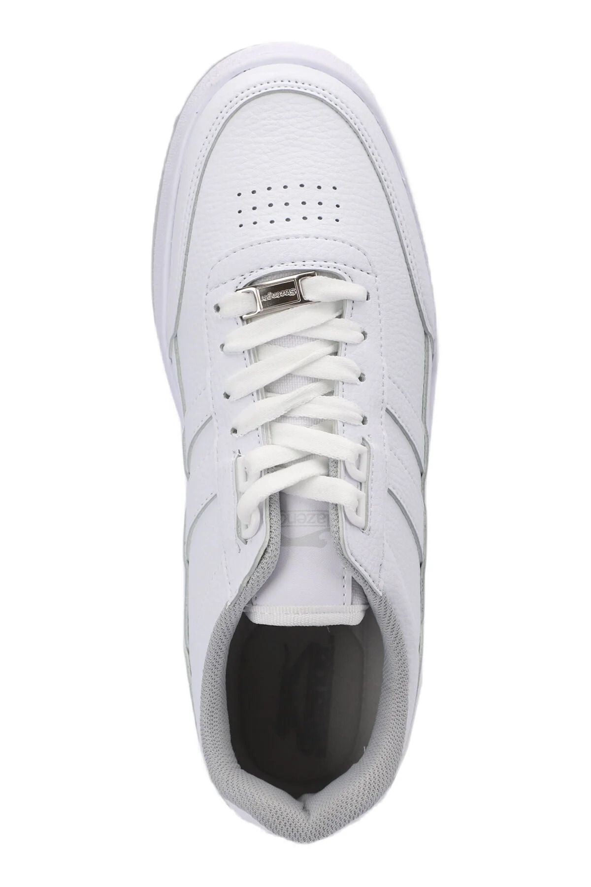 کفش اسنیکر اسلازنگر مردانه چرم مصنوعی سفید Old Skool راسته      کژوال/روزمره | Slazenger SA23LE019-000RİO - تصویر 5