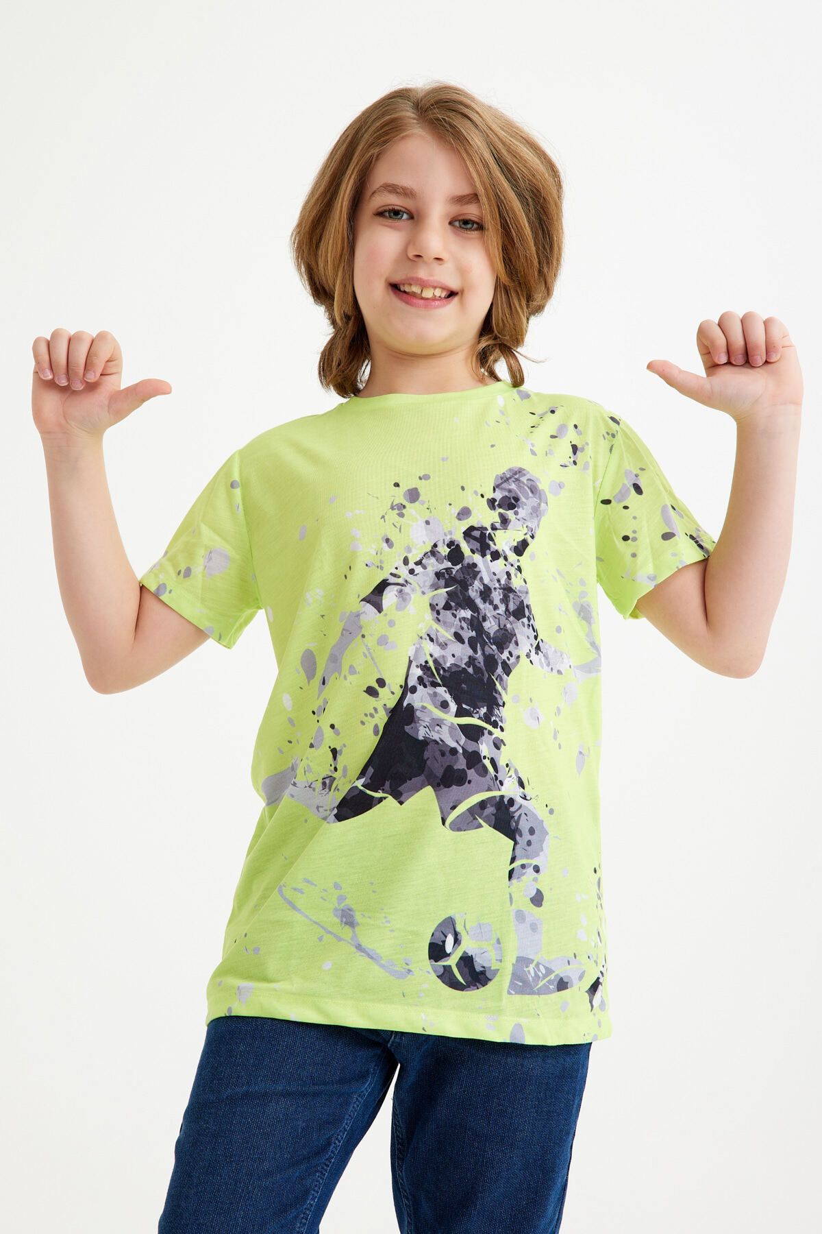 boys neon green shirt