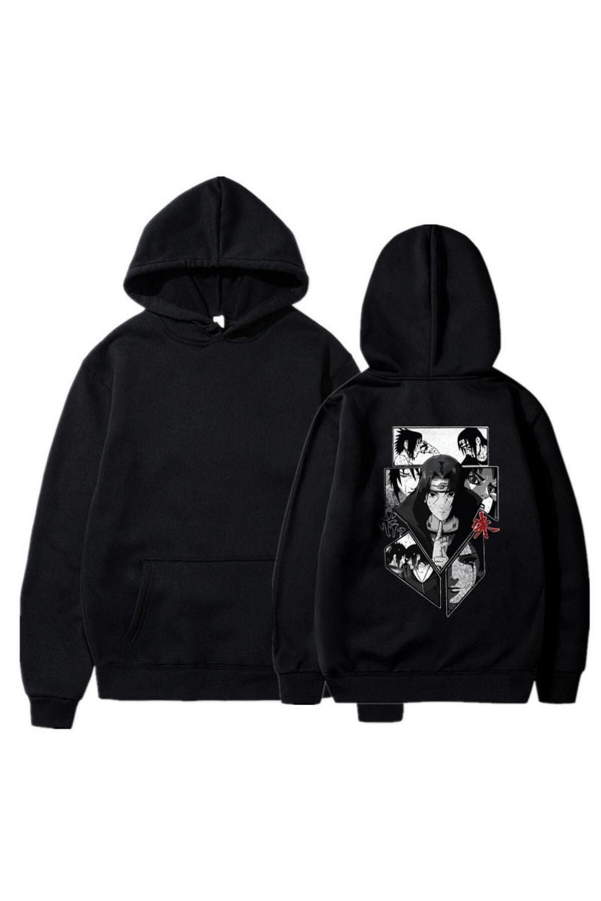 Toum EYSA Naruto Itachi Collage Back Printed Black Unisex Oversize