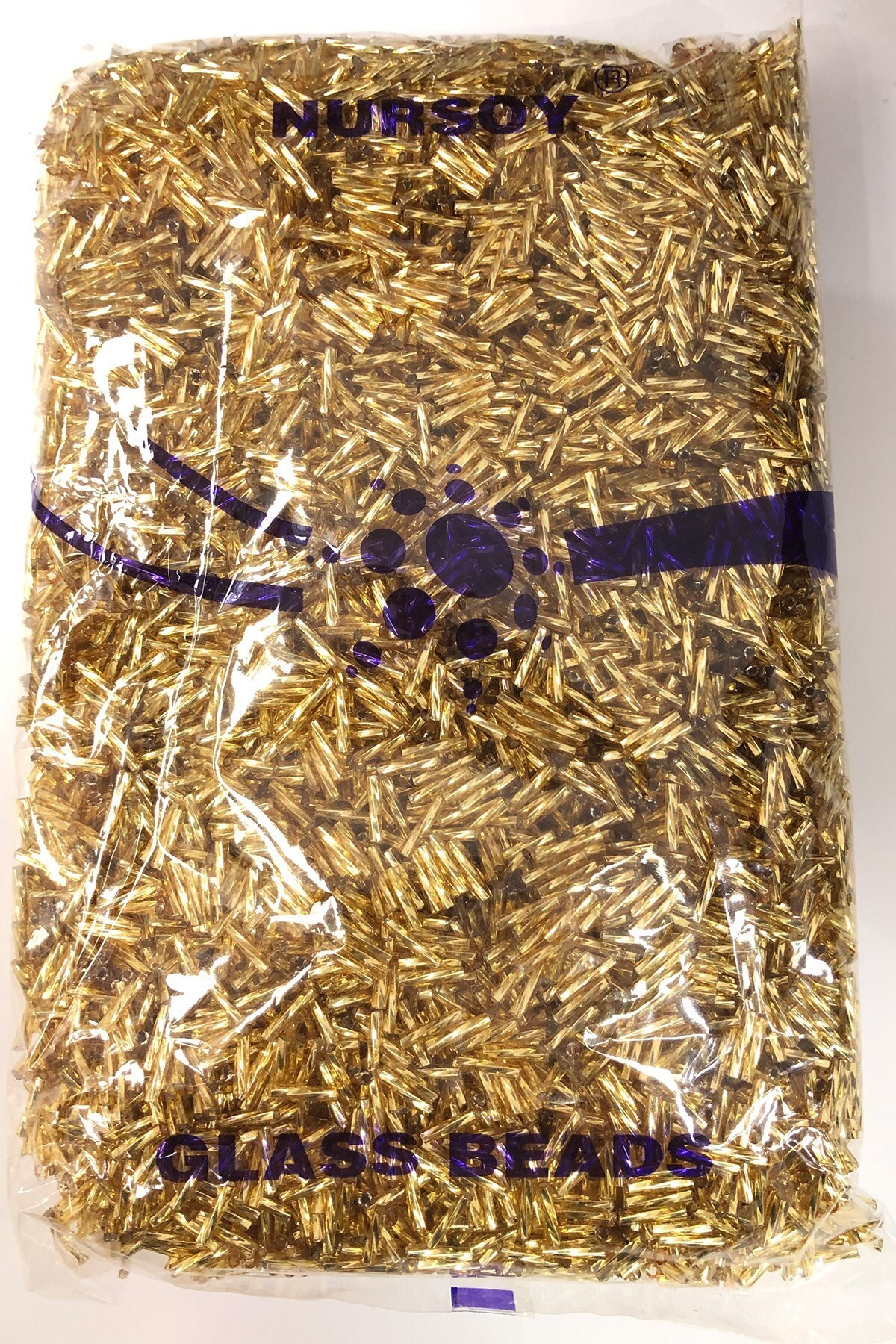 Types of Beads Golden Yellow Twisted Pipe Beads 500g