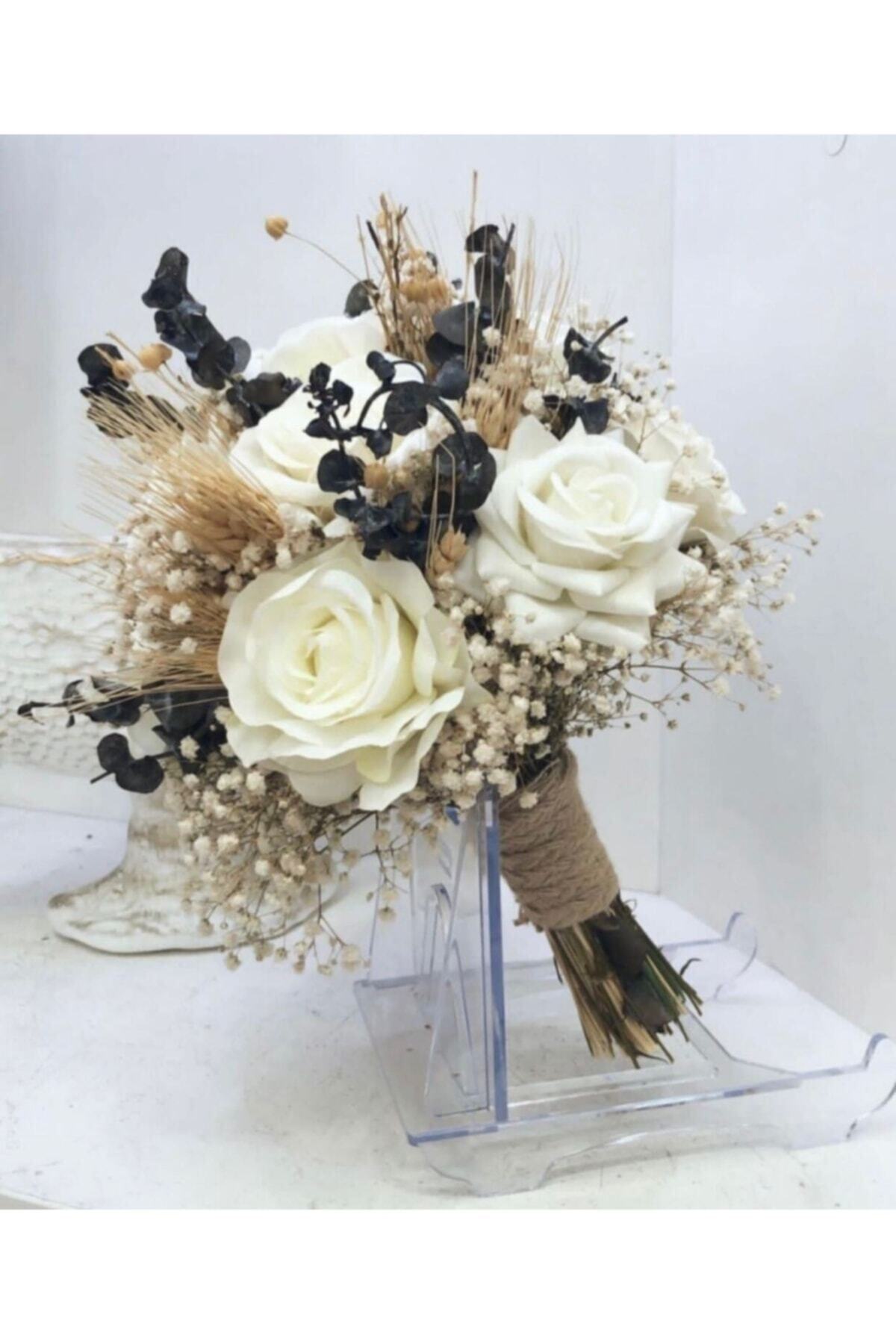 Hobigram Düğün Malzemesi Gelin Buketi Okaliptus Serisi – Düğün & Kına & Nikah, Şık Tasarım, Kadın Aksesuarı