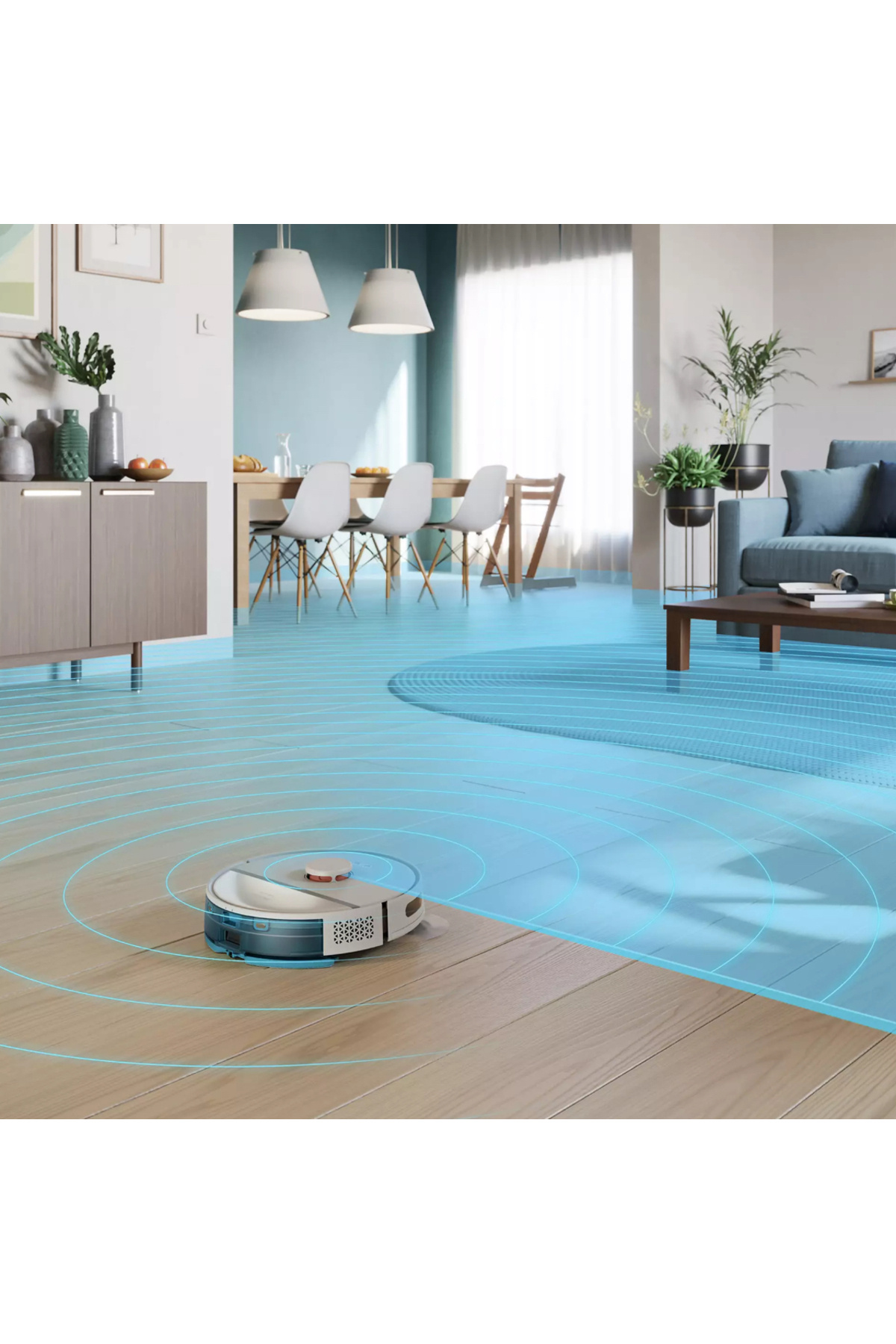 Aqua Islak Kuru Özellikli Özel Seri Robot Süpürge Beyaz 3