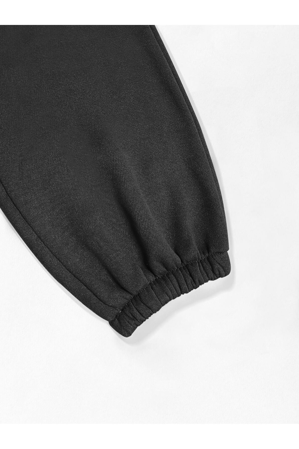 Adrift  Dragon & Letter Graphic Drawstring Waist Eşofman Altı - Görsel 4