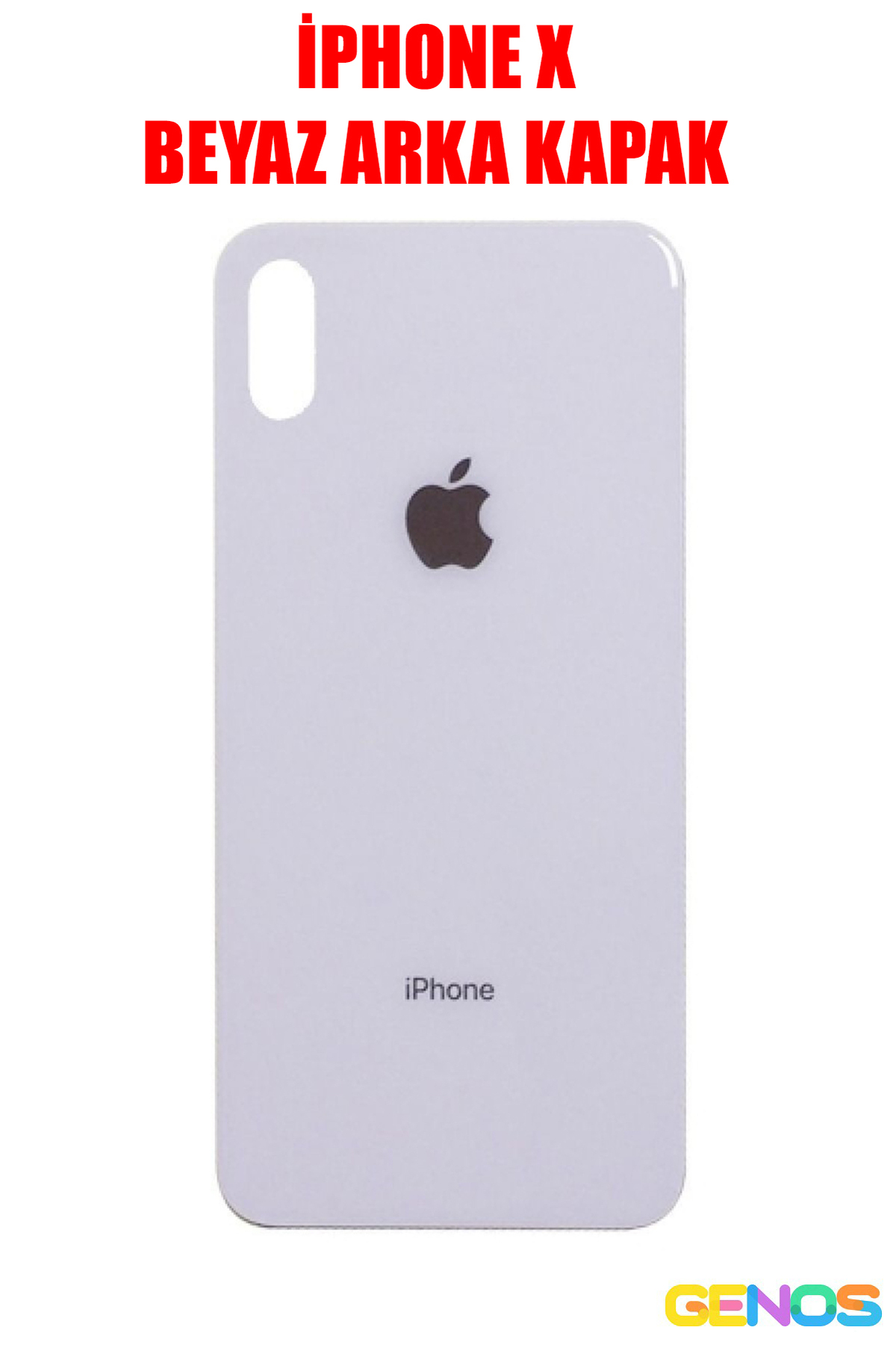 Iphone X Compatible Rear Window Cover White Color