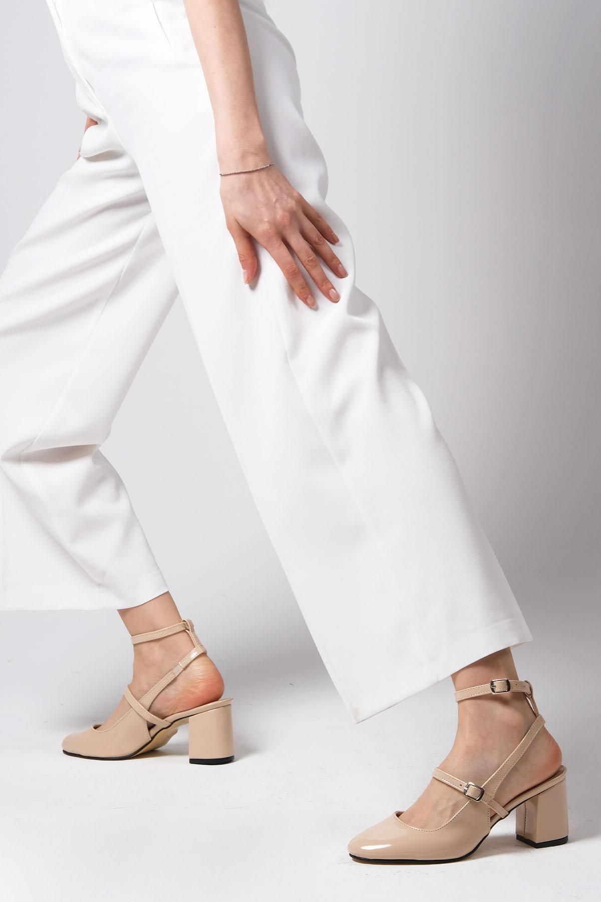 Mio Gusto-Inessa Nude offene Damenschuhe mit Absatz 4