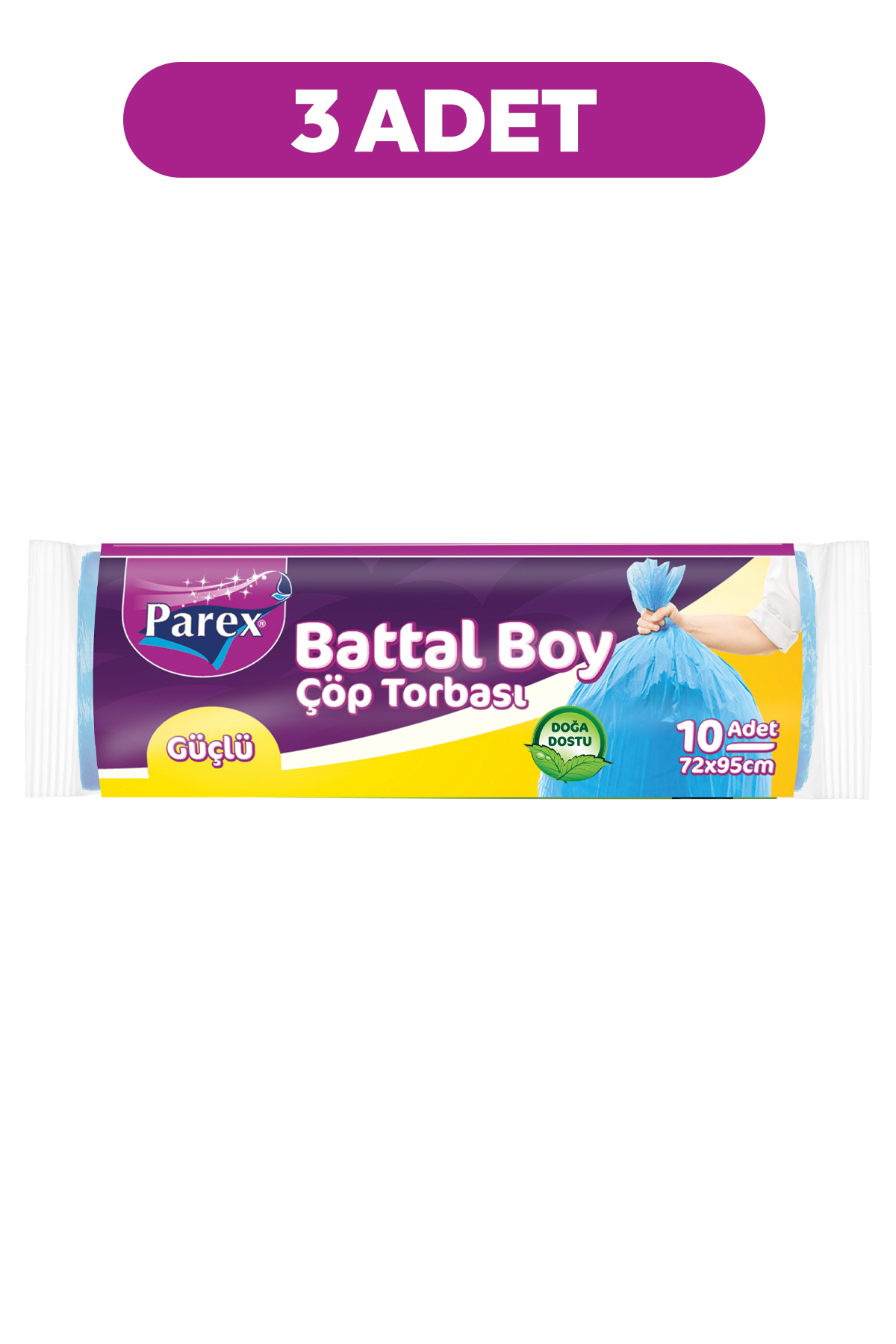 Parex Battal Boy Çöp Torbası 3 Adet
