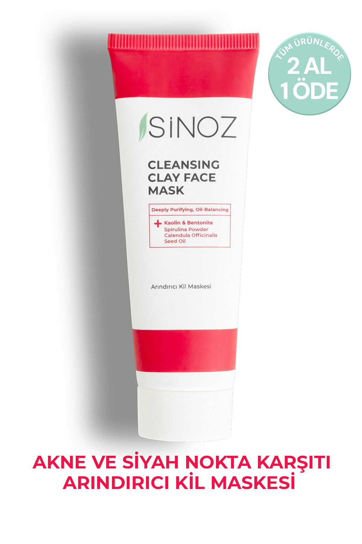 SİNOZ Akne Ve Siyah Nokta Karşıtı Arındırıcı Yüz Bakım Kil Maskesi 50 ml Tüm Ciltler Için