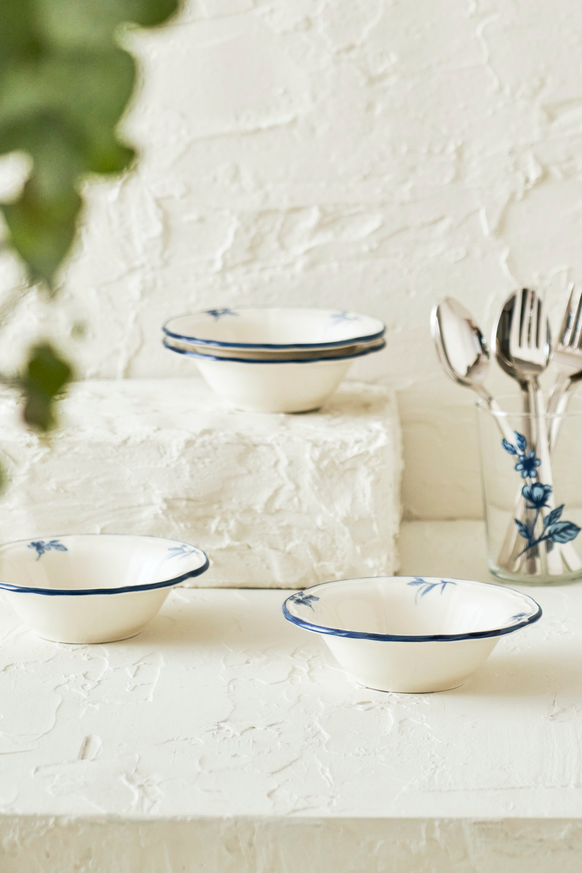 TRENDYOLMİLLA HOME X Bella Maison Beyond Blue Porzellan 4-teiliges Suppenschü...