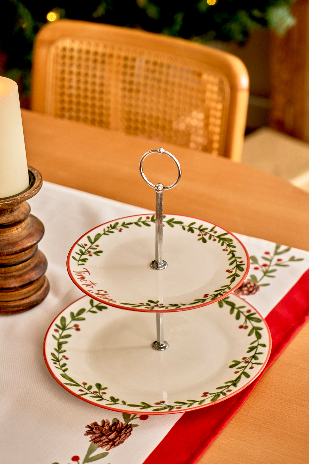 TRENDYOLMİLLA HOME X Bella Maison Weihnachts-Mehrebenen-Keksdose 19 und 25 cm...