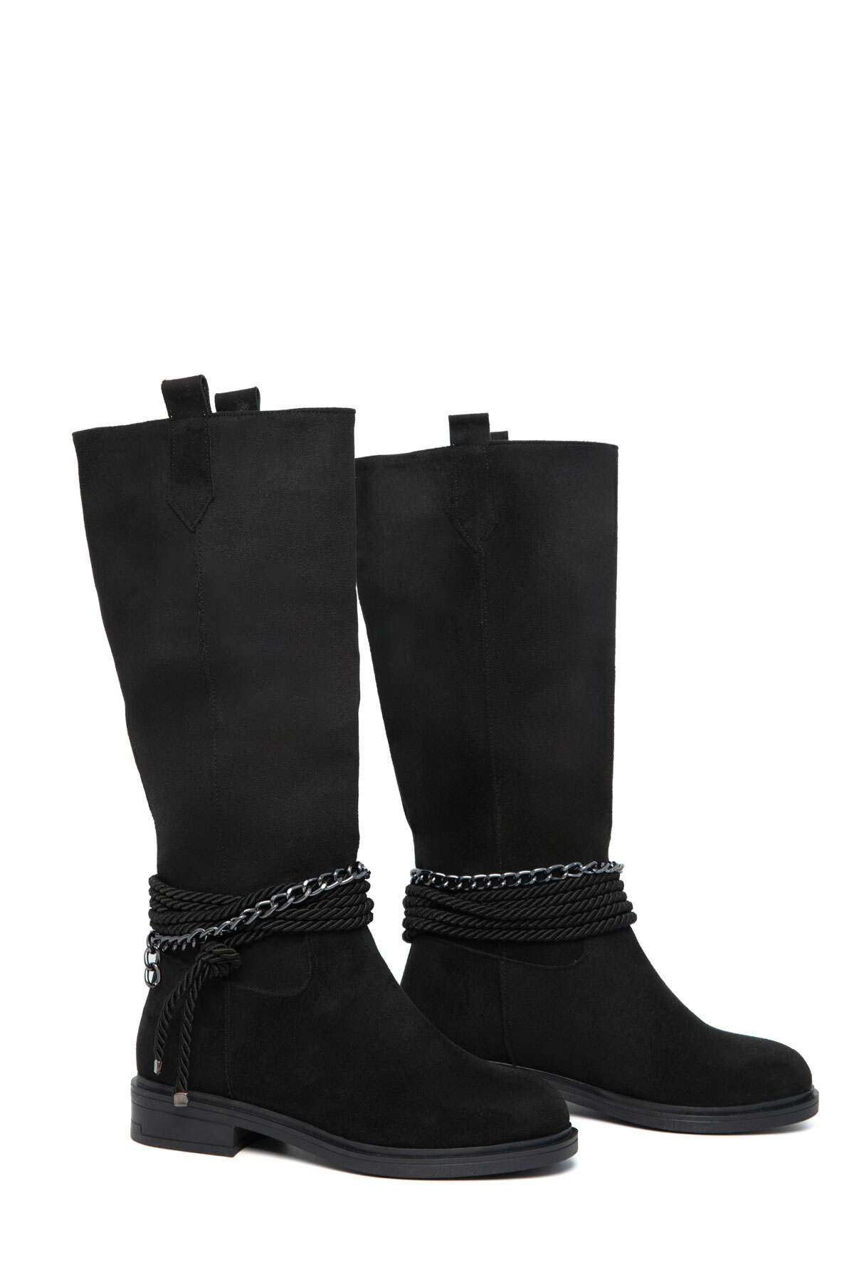 Black Suede Women's Boots 21108