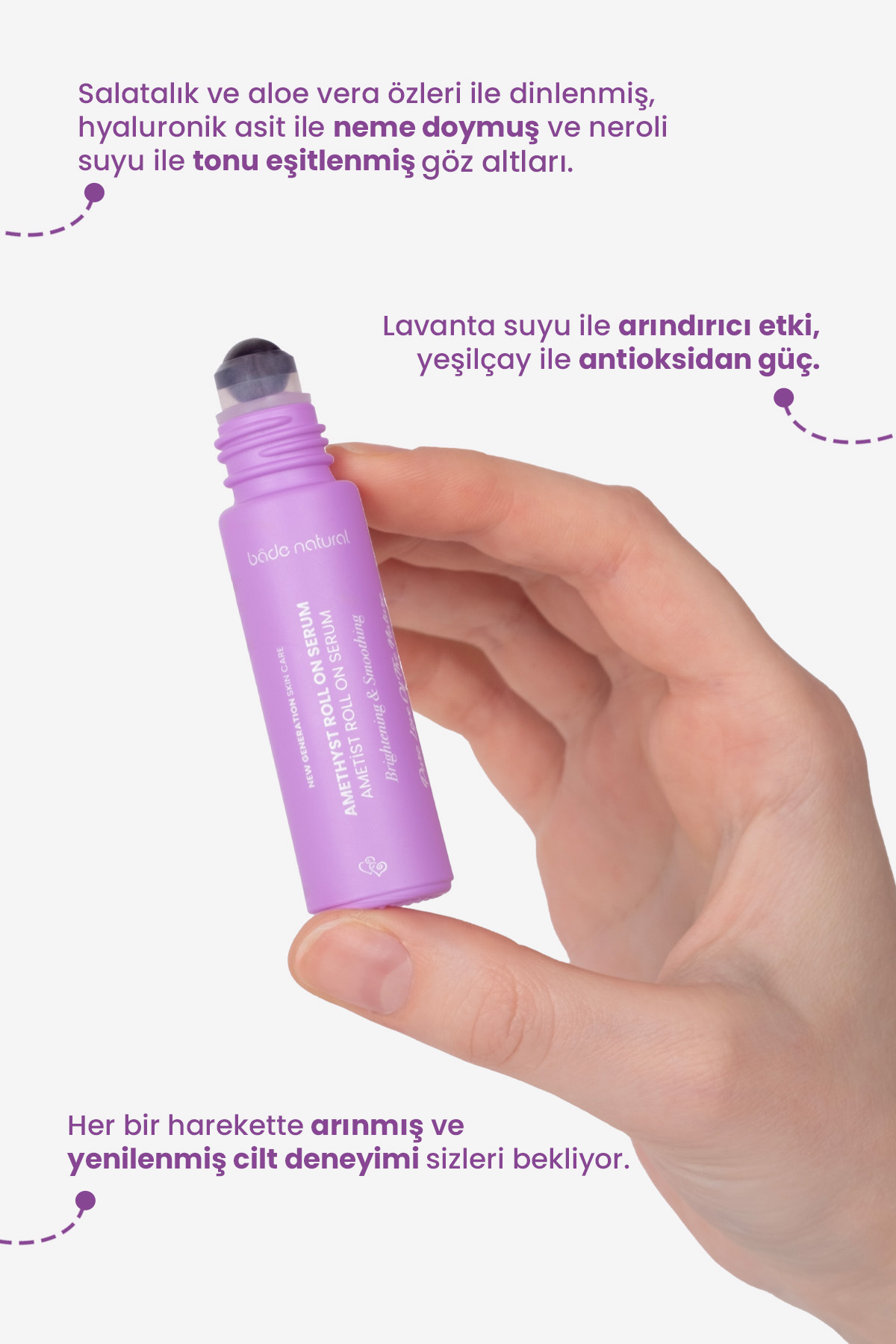 Ametist Taşlı Yaşlanma Karşıtı Masaj Serumu 10 ml — BN.0220 — تصویر 3 از 7