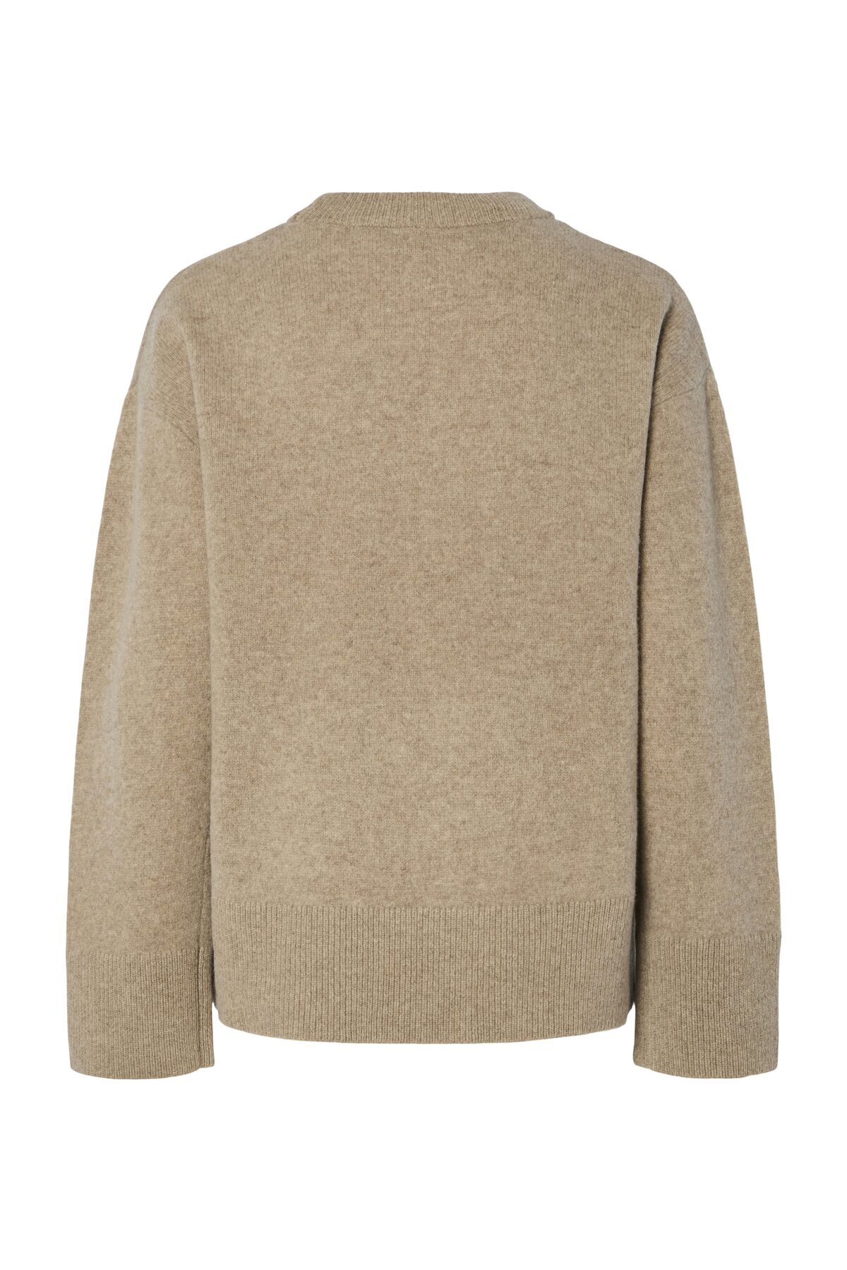 YAS. YASNOLA WEŁNIANY SWETER Z DŁUGIM RĘKAWEM NOWY S.