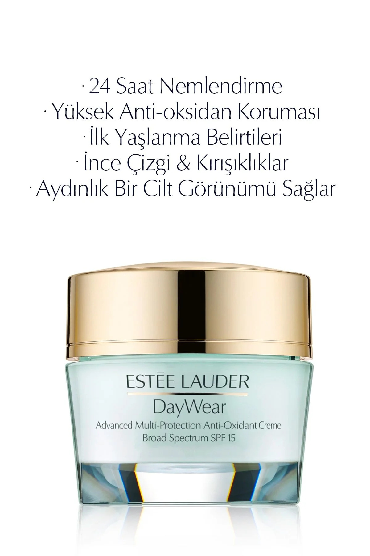 Estee Lauder Day Wear 24 Saat ve Anti-Oksidan Etkili Nemlendirici Krem (Normal ve Karma Ciltler İçin) 50ml, SPF15