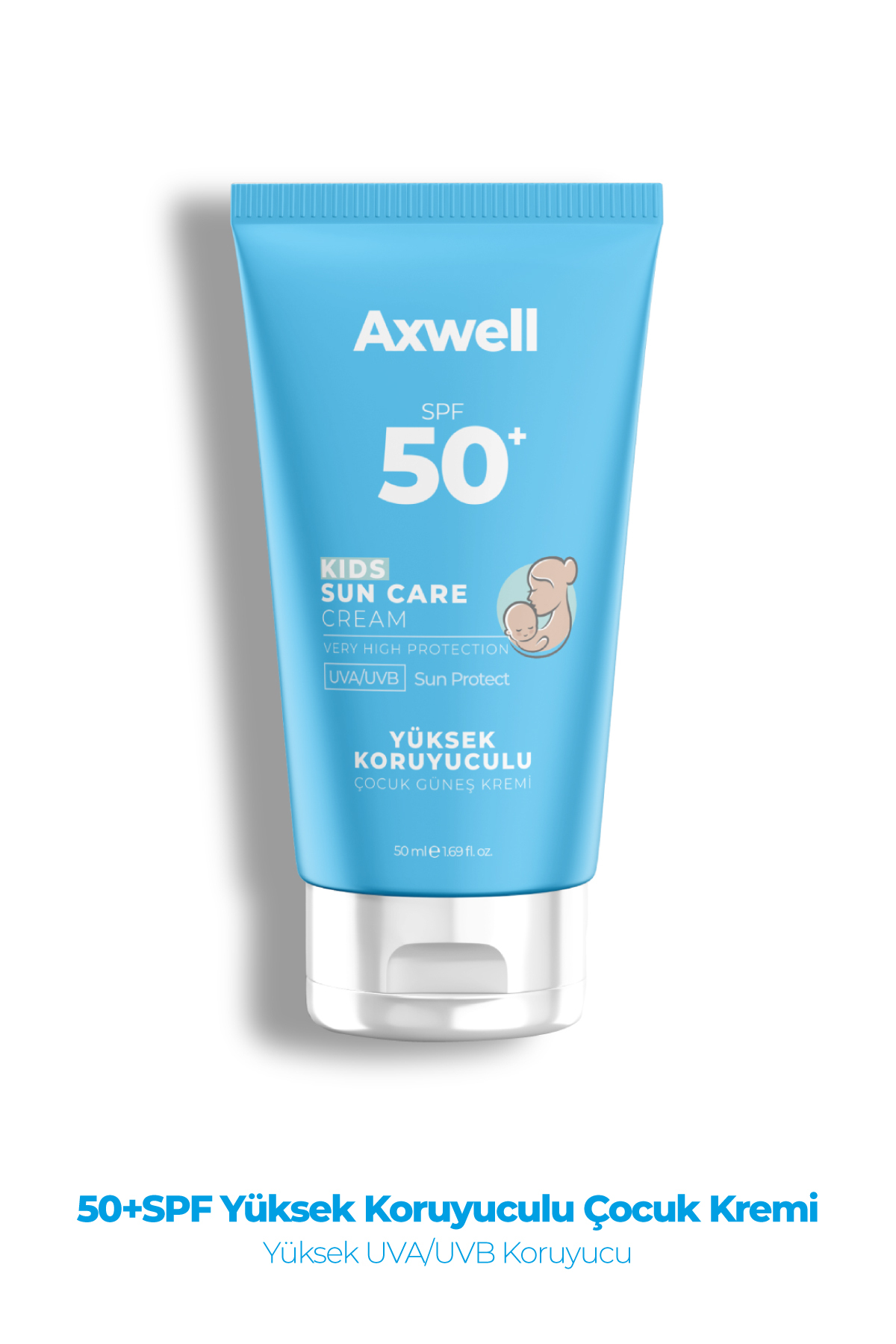 AXWELL SPF 50+ Yüksek Koruma Yüz Vücut Çocuk Güneş Koruyucu Suya Dayanıklı Tüm Ciltler İçin 50ml fotoğrafı 5 (önizleme)
