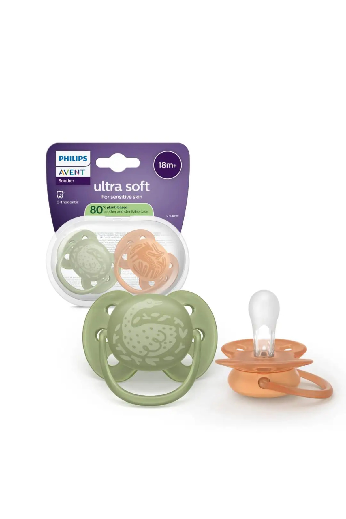 Philips Avent Zestaw 2 suzete Philips Avent Ultra Soft SCF093/06, cu disc fle...