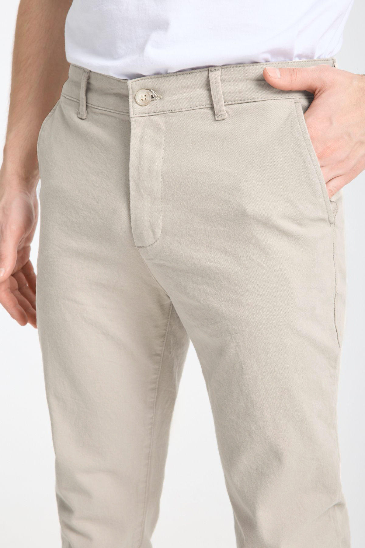  Trendyolmilla Man Ta? Slim Fit Basic Chino Esnek Gabardin Pantolon