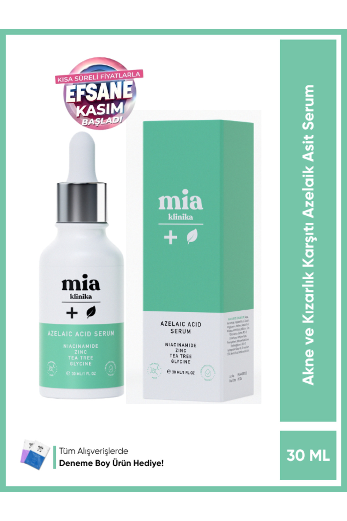 mia klinika Sivilceli Ve Hassas Ciltlere Uygun Azelaik Asit Serumu