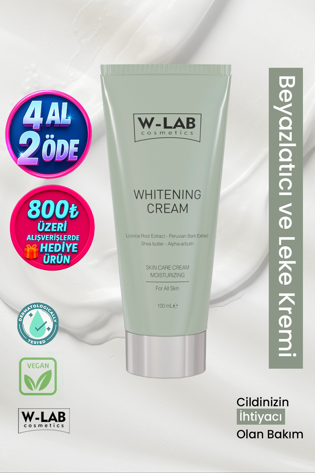 W-Lab Kozmetik Beyazlatıcı ve Leke Kremi 100 ml.