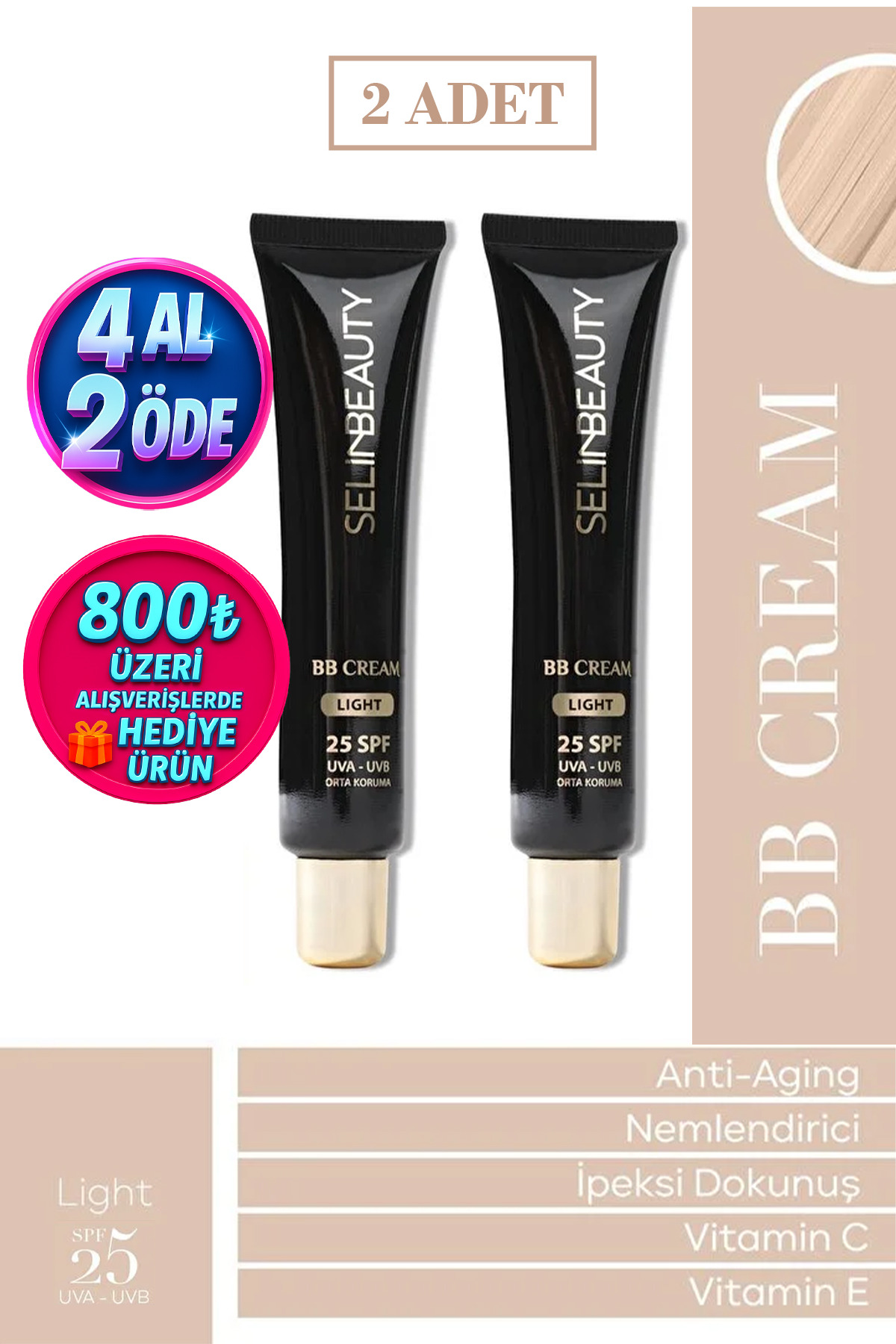 SELİNBEAUTY Bb Cream Light 2 Li Set