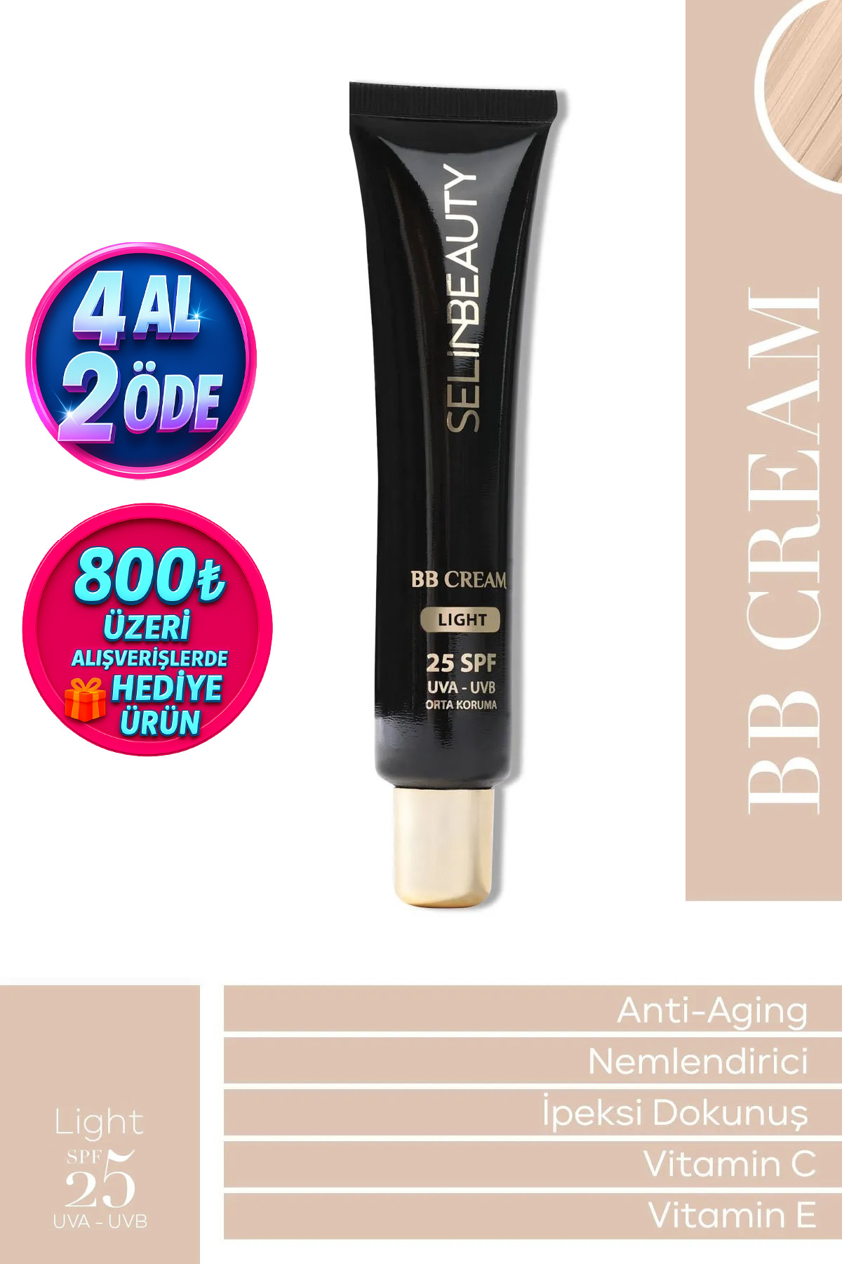 SELİNBEAUTY Bb Cream Light Spf25 40 ml