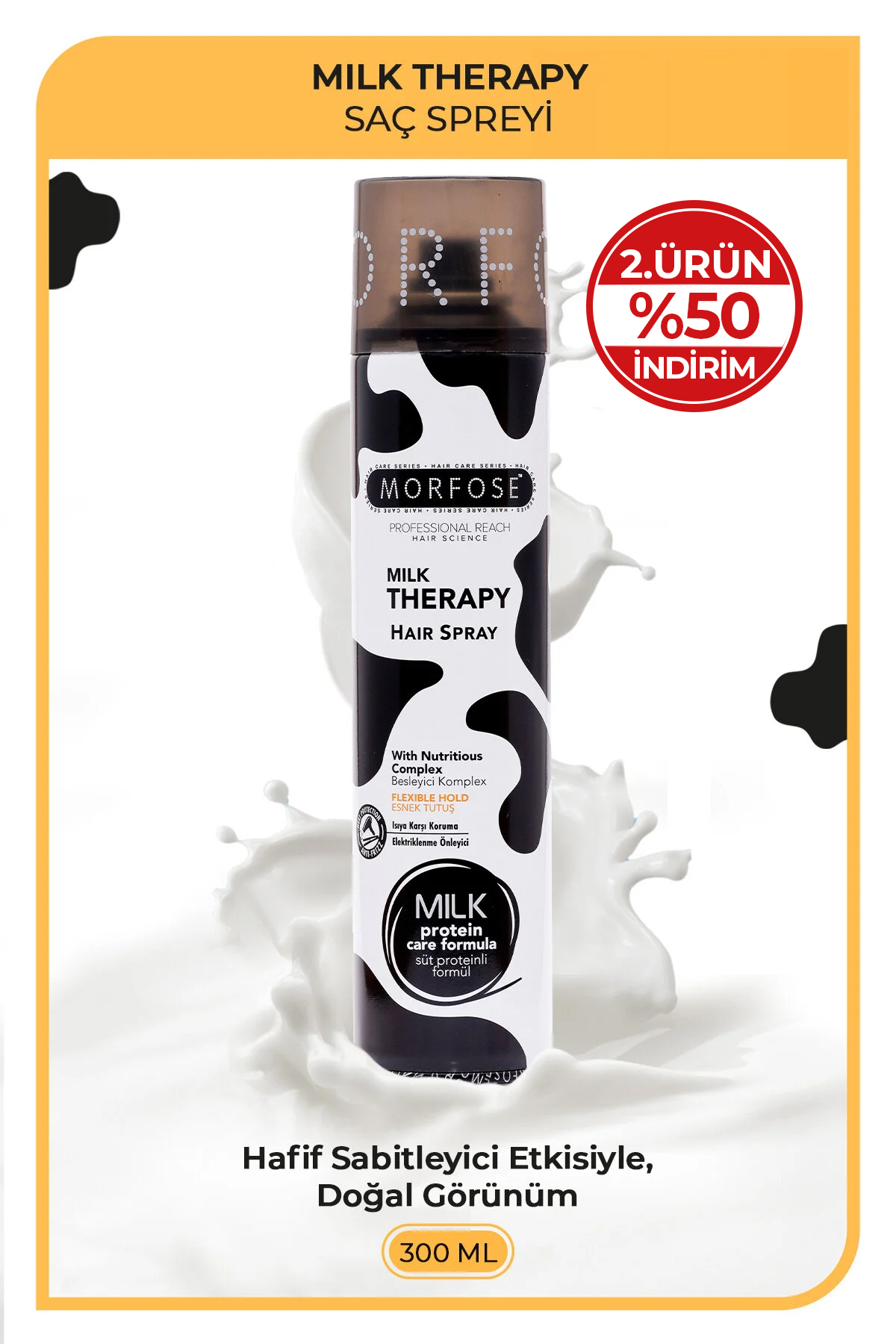 Morfose Milk Therapy Saç Spreyi 300 ml - Saça Şekil Veren Saç Bakım Spreyi