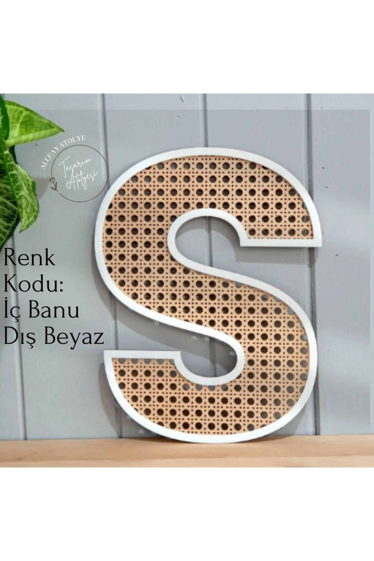 AllFayLazer Isme Özel Hazeran Harf Ahşap Rattan Kapı Bebek Ve Çocuk Odası Kapı Duvar Süsü Dekorasyon fotoğrafı 4 (önizleme)