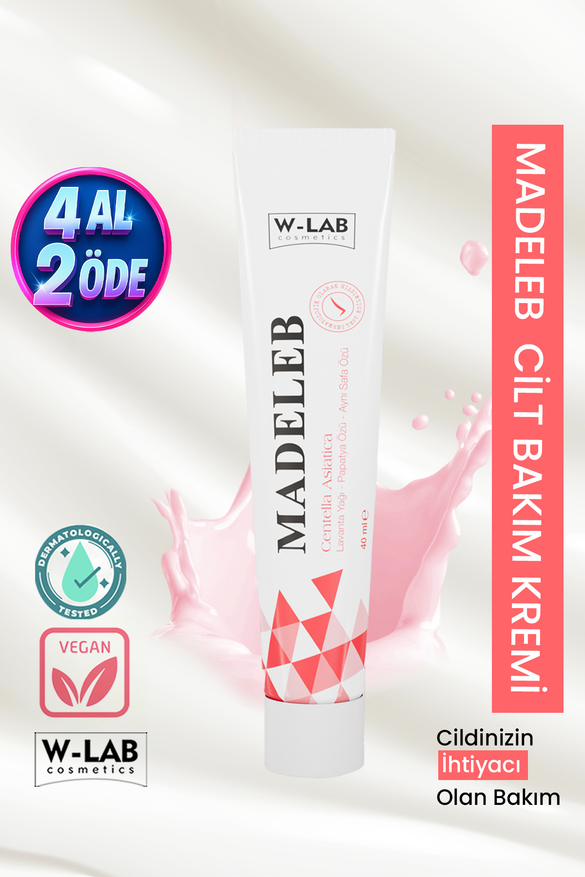 W-Lab Kozmetik Madeleb Cilt Yenileyici Krem 40 ml