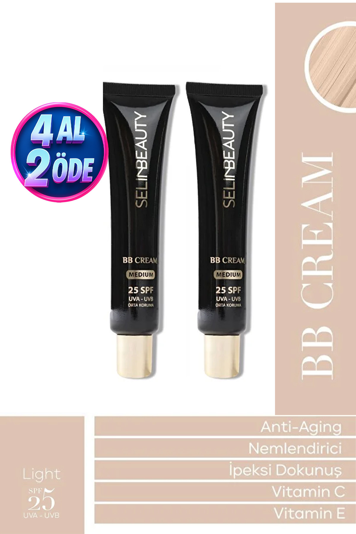 SELİNBEAUTY Bb Cream Medium 2 Li Set