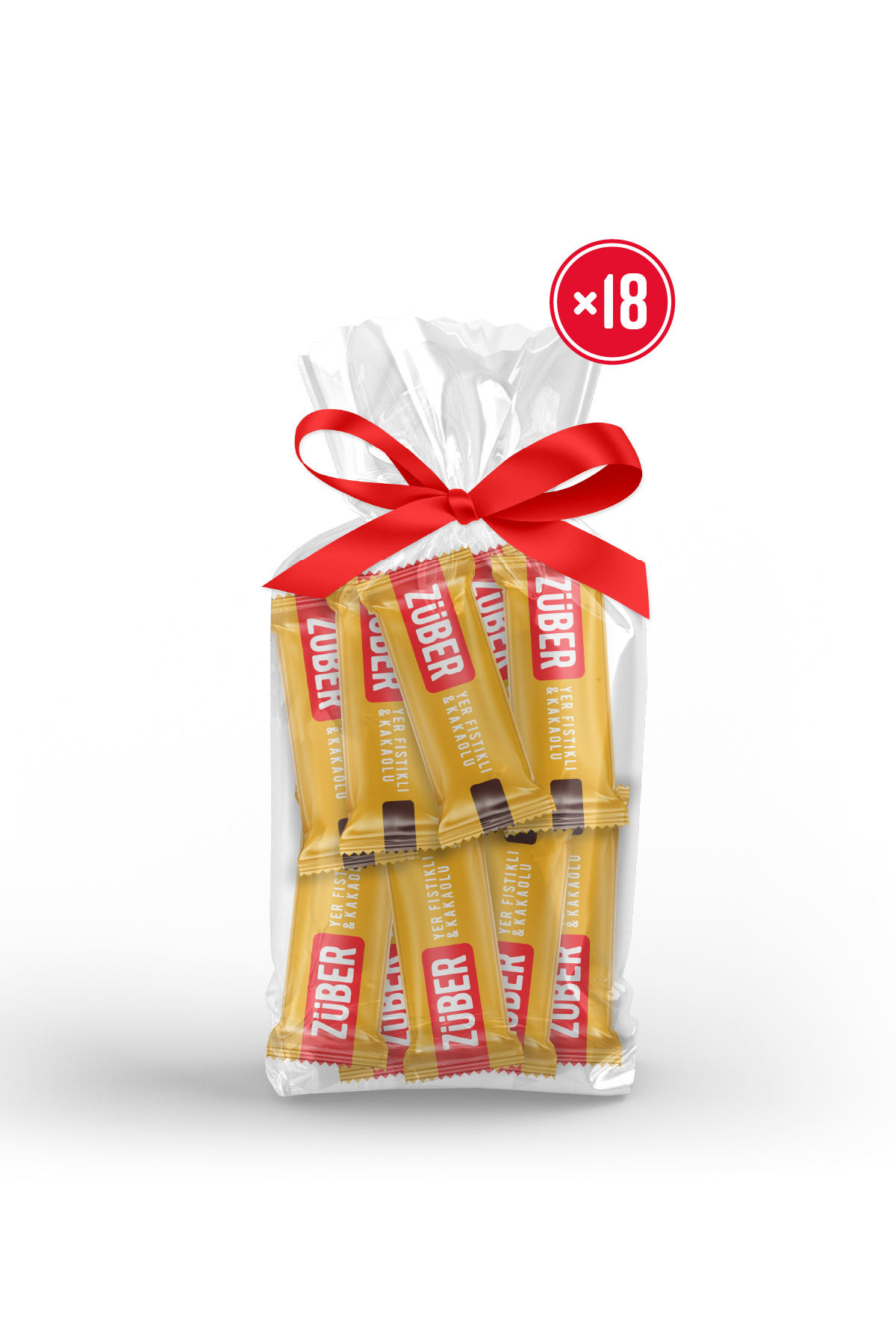 Züber Yer Fıstıklı Kakaolu Mini Meyve Bar Paketi 20gr x 18 Adet