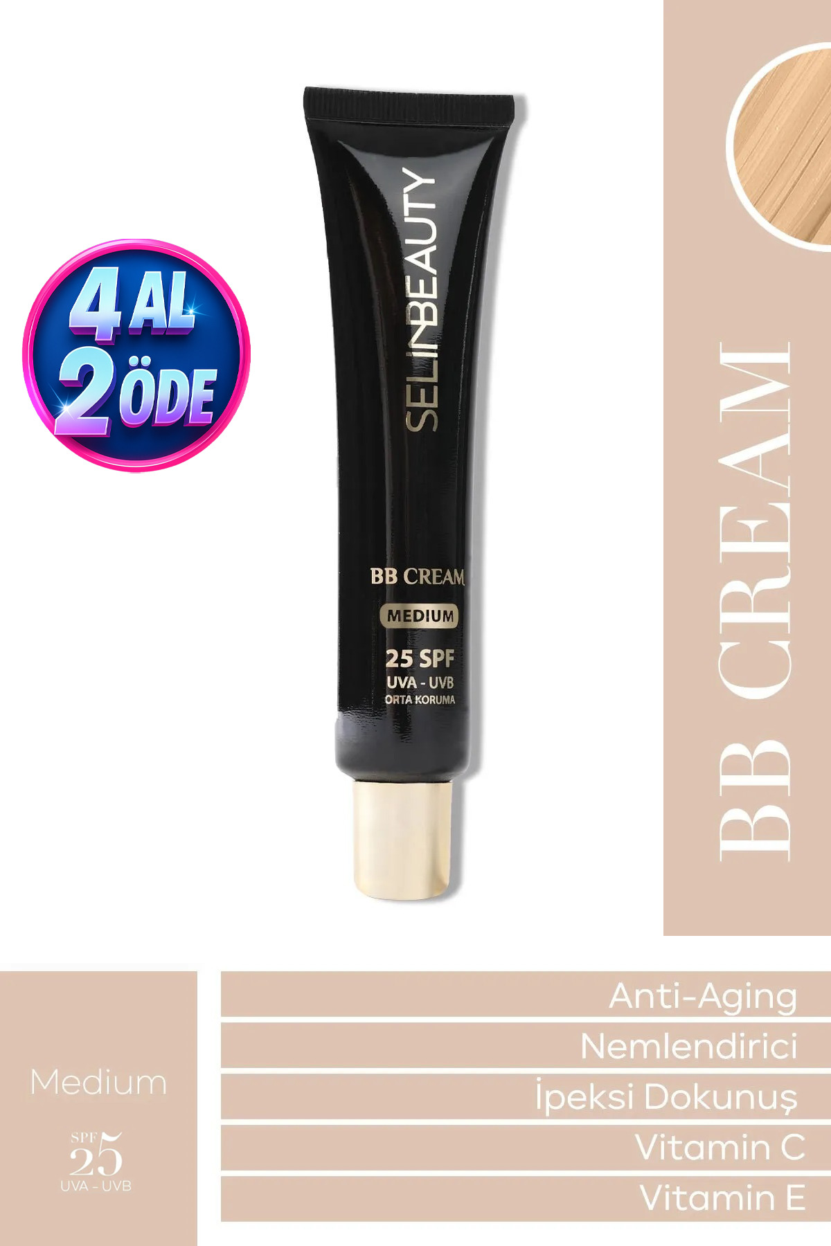 SELİNBEAUTY BB Cream Medium SPF25 40 ML