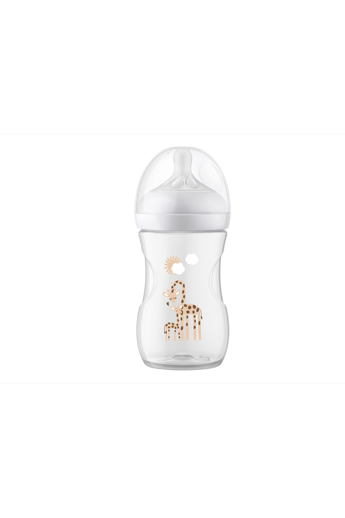 Philips Avent Biberon PHILIPS AVENT SCY903/66, Natural Response, 260 ml, debetní zapůjčení, 1 lună+, model žirafa