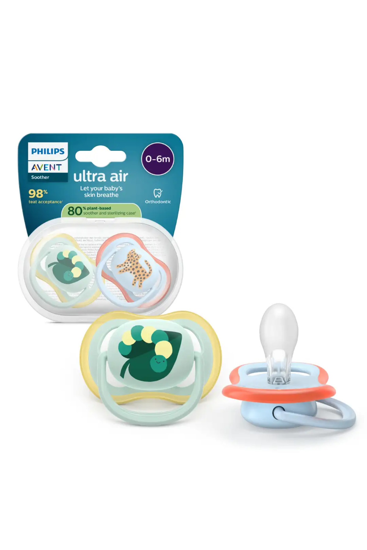 Philips Avent Sada 2 ks suzet Philips Avent Ultra Air SCF087/02, ortodoncia, ...