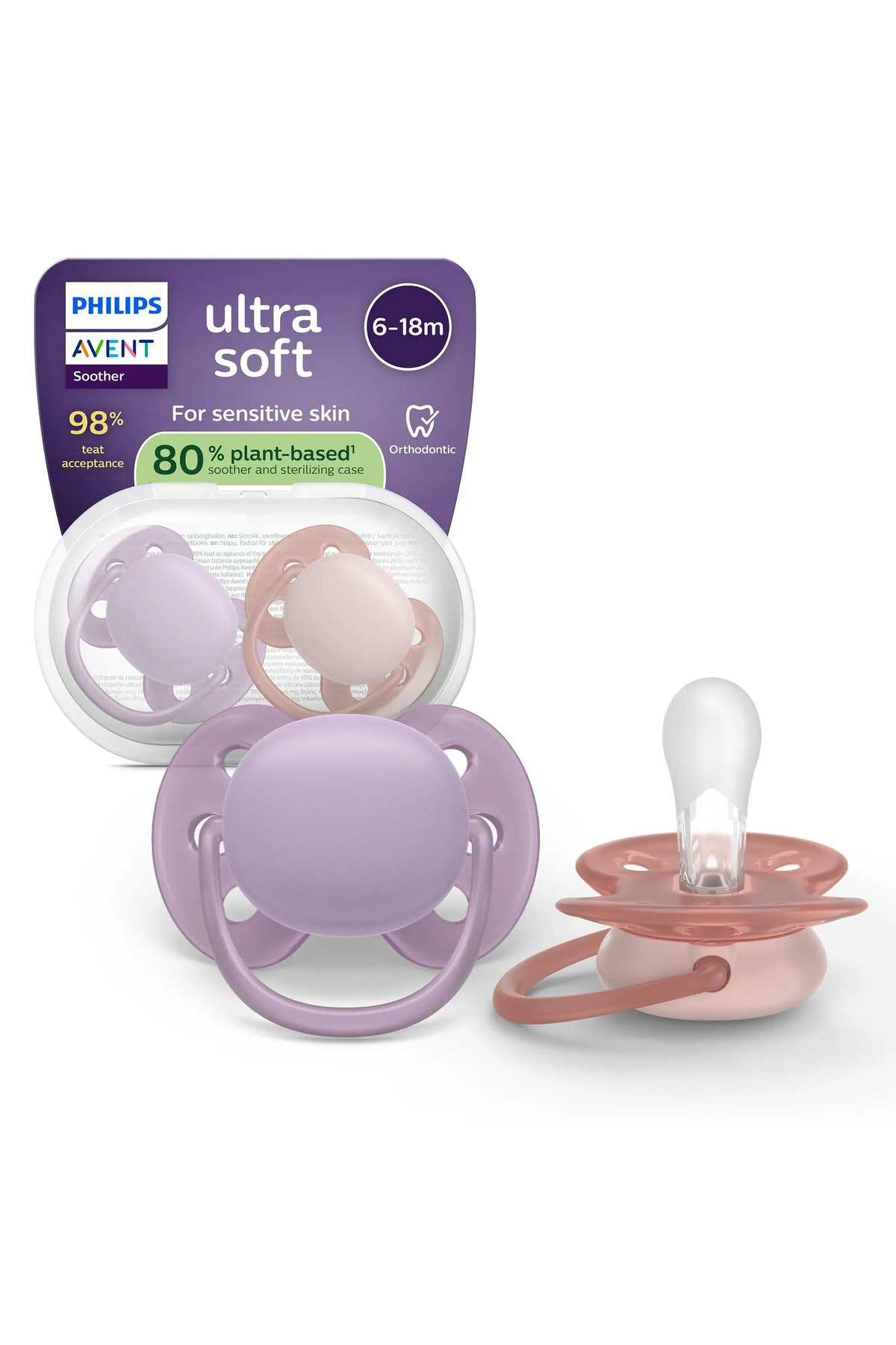 Philips Avent Súprava 2 ks kúskov Philips Avent Ultra Soft SCF091/43, flexibi...