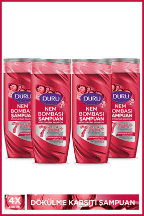 Duru Nem Bombası Dökülme Eğilimli Saçlar İçin Dökülme Karşıtı Şampuan 4x400 Ml
