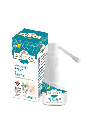 Apitera Boğaz Spreyi (Propolis, Çörekotu, Kekik ve Nane Yağı) 20 ml